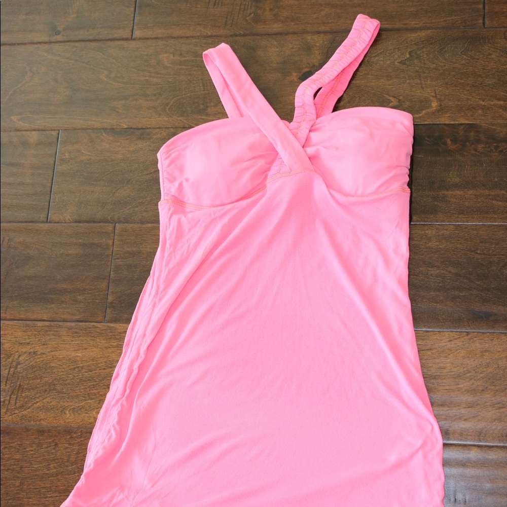 Bright Coral V Neck Tank. Size 6. EUC.